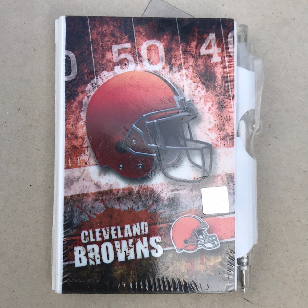NFL Cleveland Browns Pocket NoteBook With Pen New